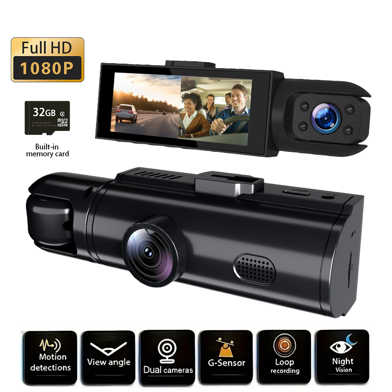 Dash Cam 3 Channel 1080P - Mini Üçlü Stiller: V7 V9 V10
