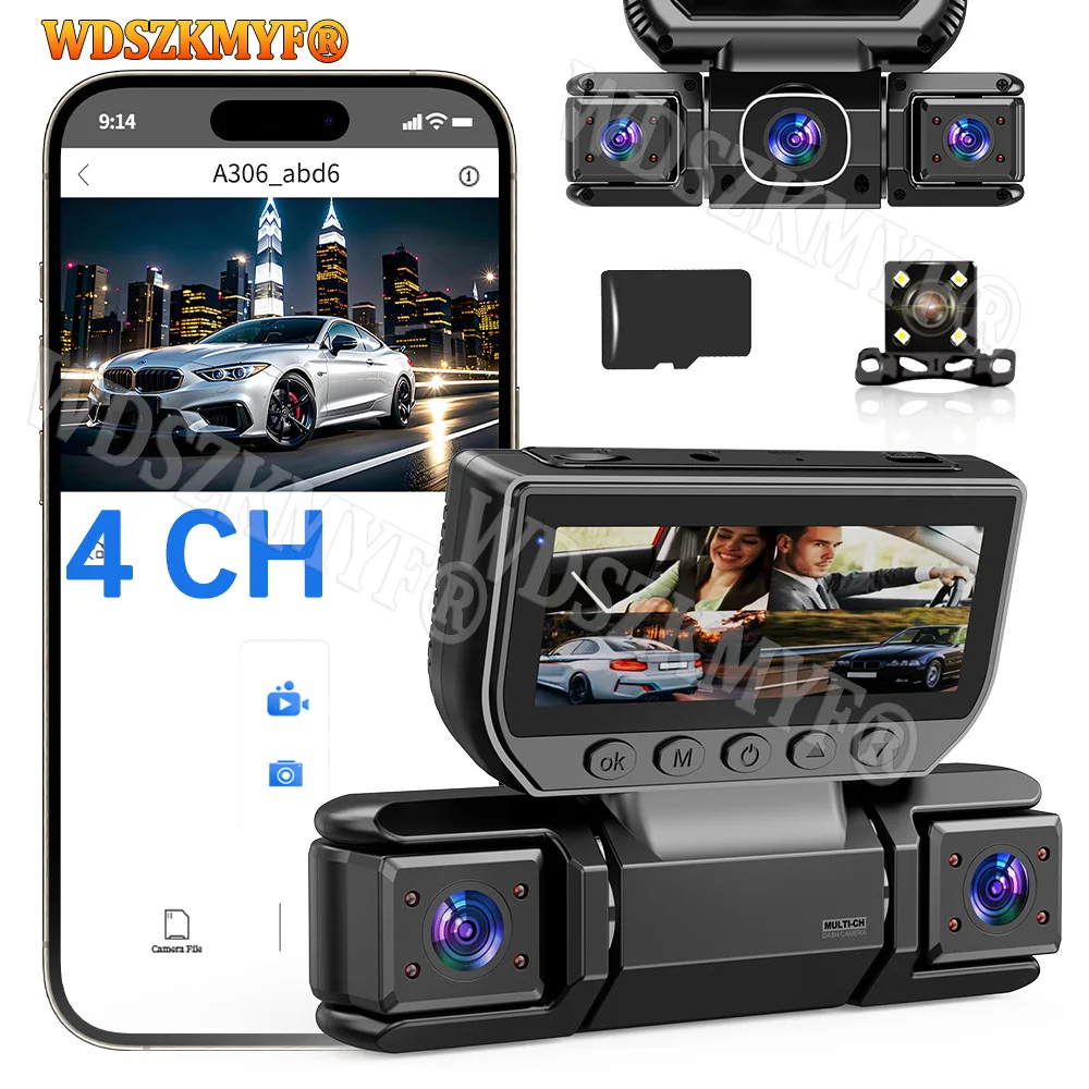 Dash Cam 360 Degree Panoramic - 4 Kameralı 360 Derece Araç DVR'ı