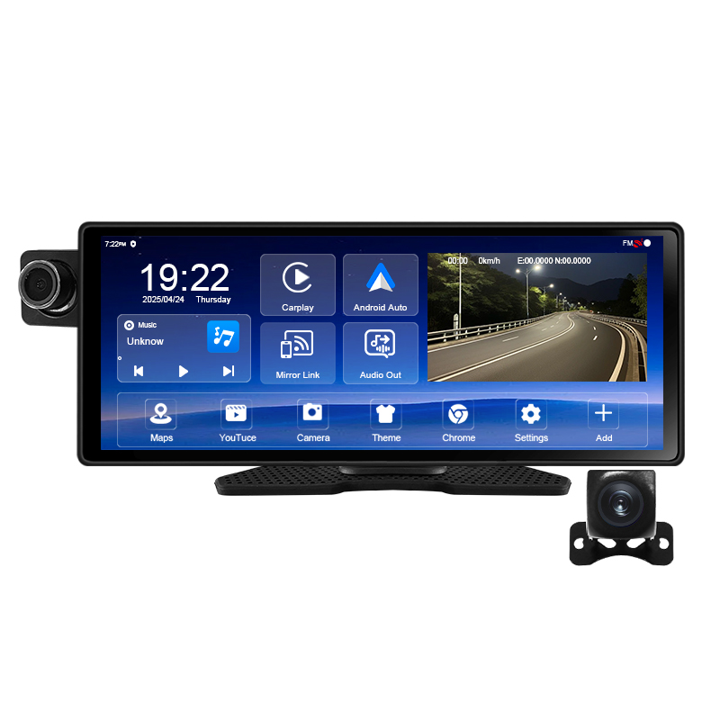Dual Dash Cam With Gps Wifi - 10.25 inç WIFI Android Carplay, Google