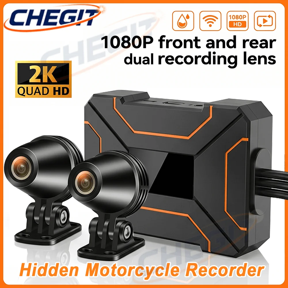 Dash Cam 2K Dual Lens - 2K/1080P Çift Lensli Su Geçirmez Gizli