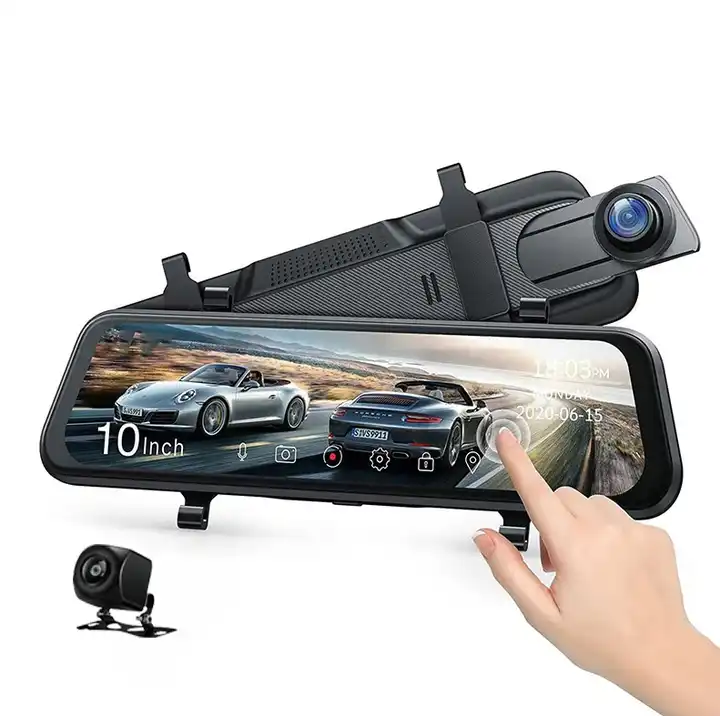 Dash Cam Mirror Backup Camera - 10'' Aynalı Araç Kamerası Gece Görüşlü