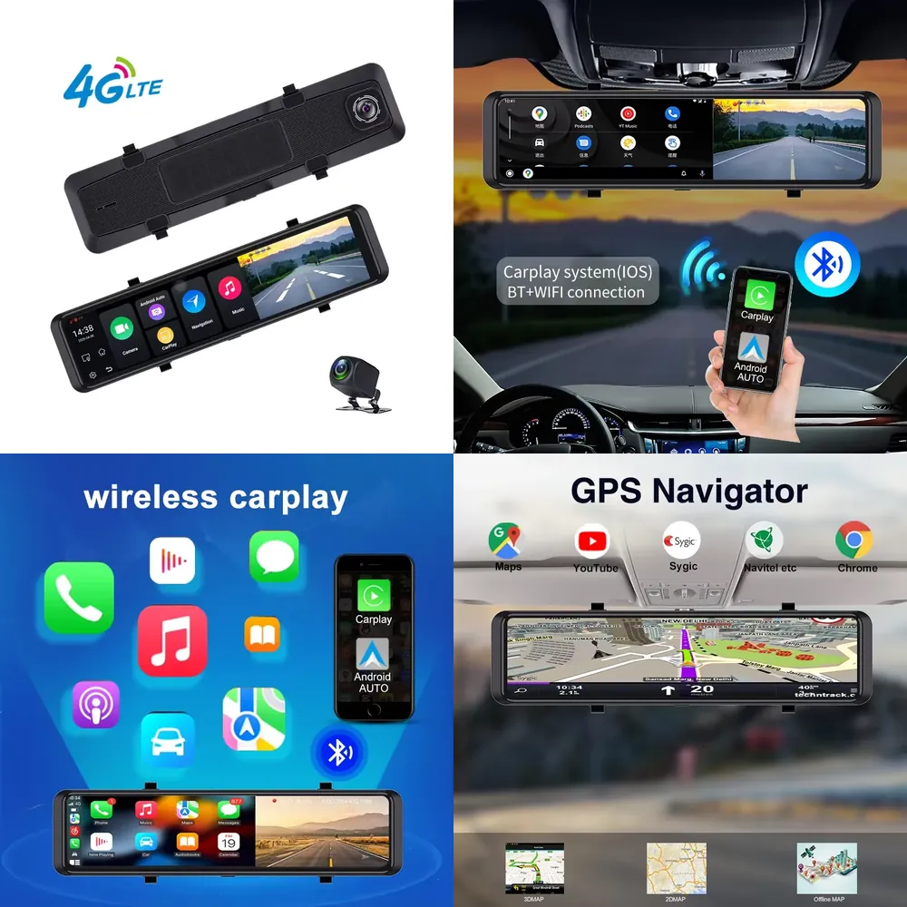 Dual Dash Cam With Gps Wifi - 4G+64G Android 14.0 12'' Araç Dikiz
