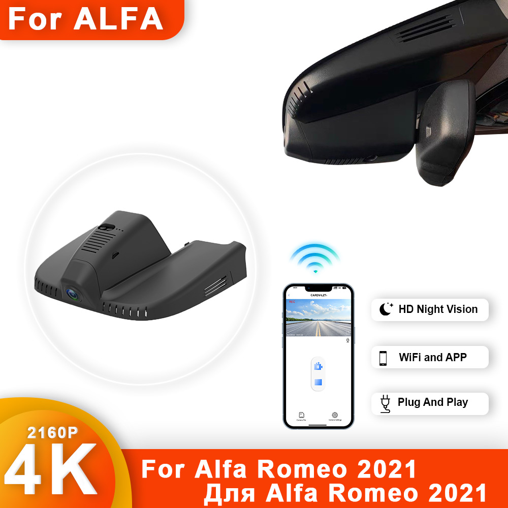 Dash Cam Front And Rear 4K - Alfa Romeo için özelleştirilmiş 4K HD