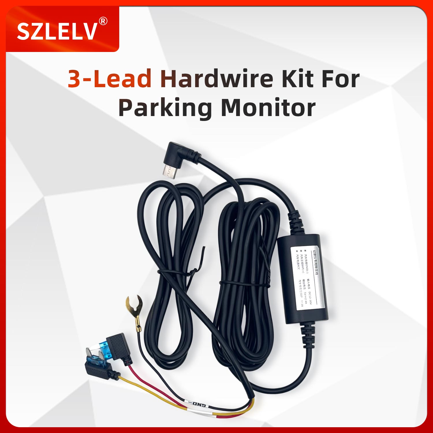 Dash Cam With Parking Monitor - 12 24V - 5V 2.5A Tip