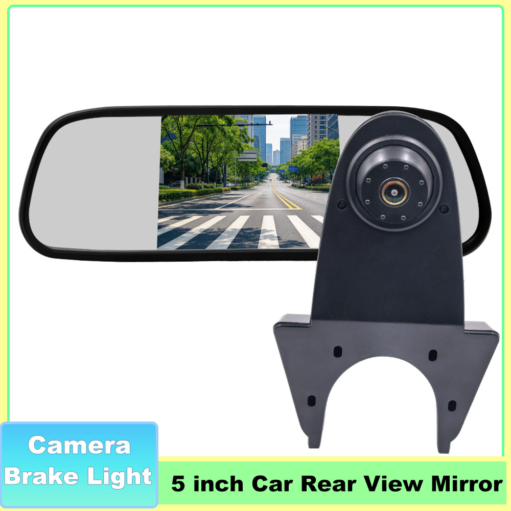Dash Cam Mirror Backup Camera - 5 inç TFT-LCD Arka Görüş Aynası