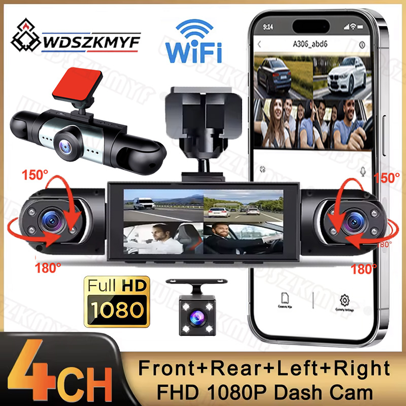 Dash Cam 360 Degree Panoramic - 4 Kanallı 360 Derece Araç İçi