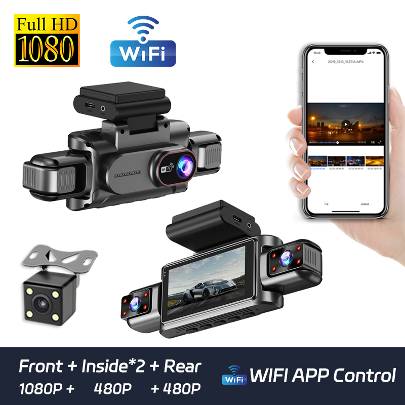 Dash Cam Night Vision Infrared - 4 Kanallı Araç Kamerası 1080P Sürüş