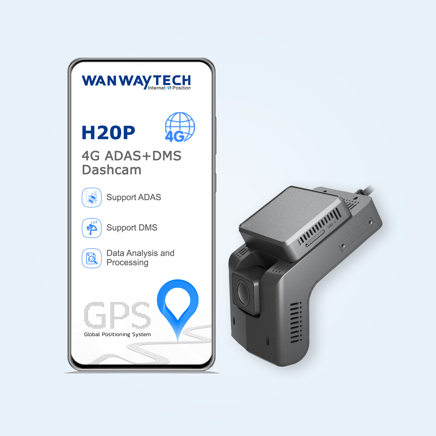 Dual Dash Cam With Gps Wifi - WanWay Araç Kamerası WiFi Araç Video