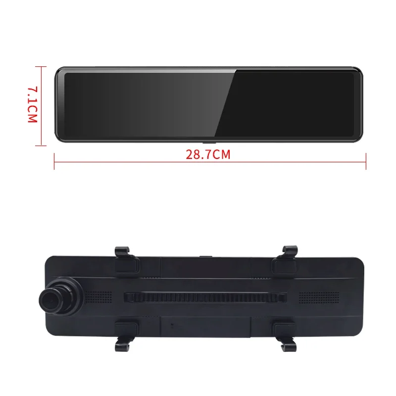 Dash Cam 3 Channel 1080P - 12 inç 1080P Aynalı Araç Kamerası