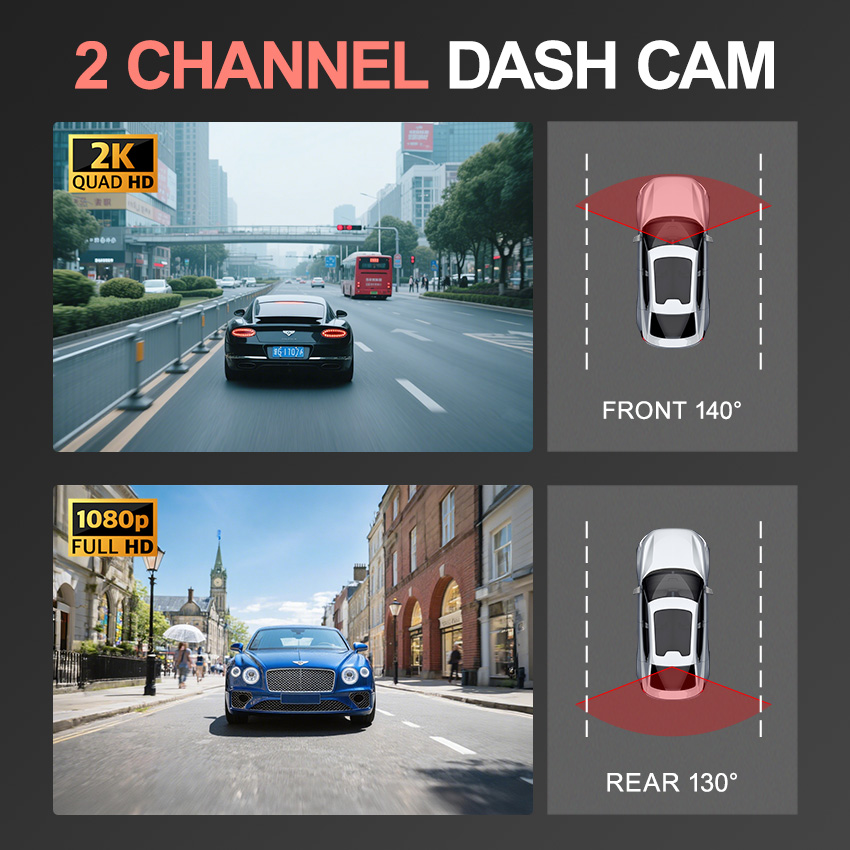 3.16 İnç IPS WIFI UHD 2K Araç  - Dash Cam 2K Dual Lens incelemesi ve fiyatı