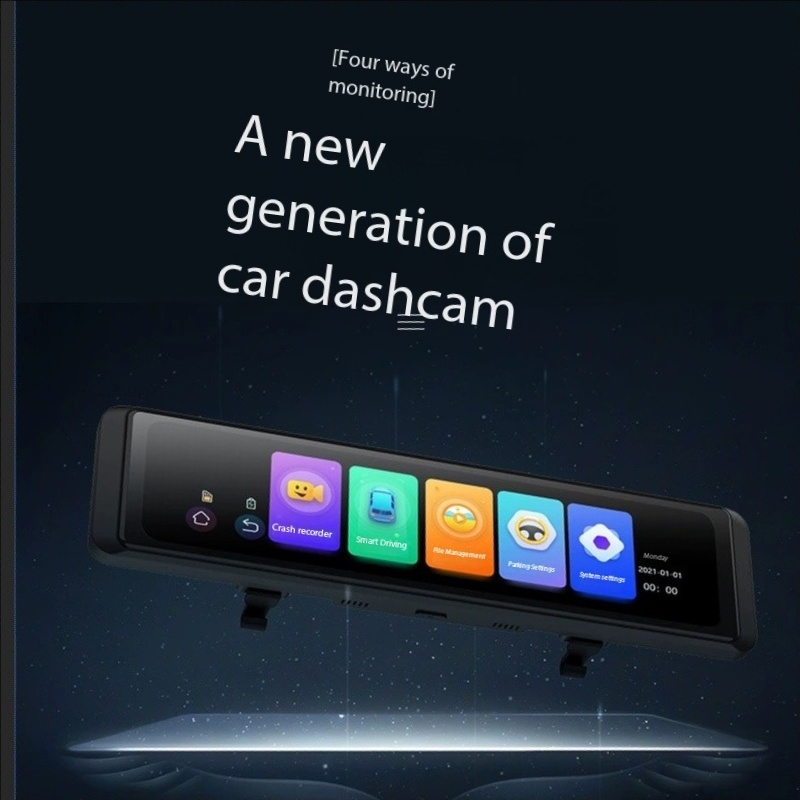 4. 360 Derece Kör Nokta Uyarı  - Dash Cam Rear View Mirror 12 Inch incelemesi ve fiyatı