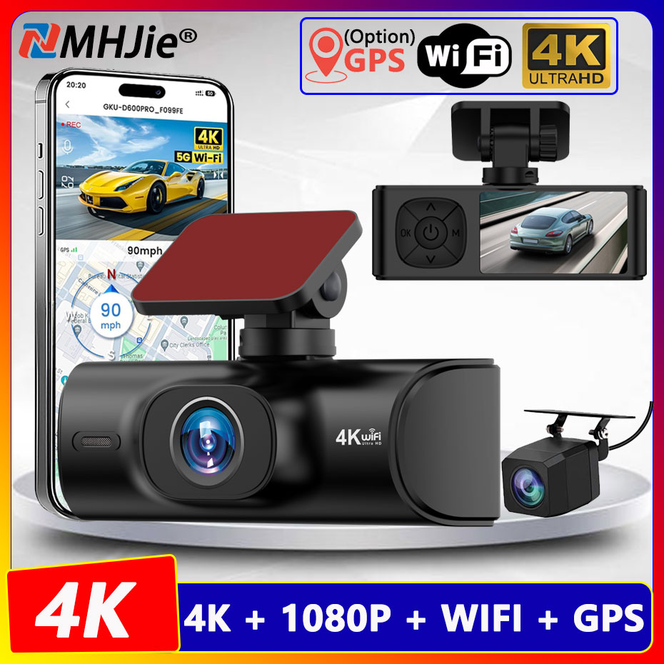 4K Araç DVR'ları 2160P WIFI GP - Dual Dash Cam With Gps Wifi incelemesi ve fiyatı