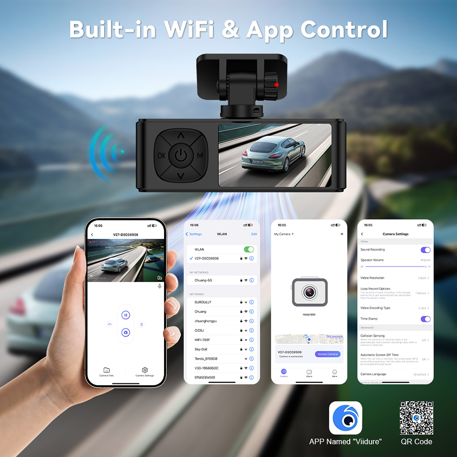 4K Araç DVR'ları 2160P WIFI GP - Dual Dash Cam With Gps Wifi incelemesi ve fiyatı