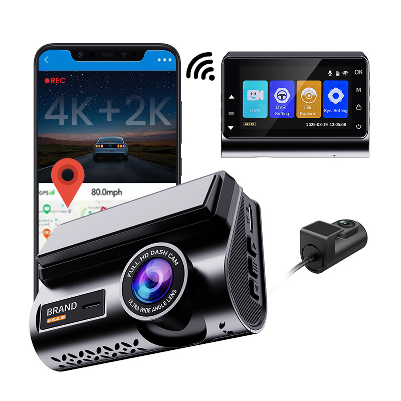 4K DVR WiFi Araç Kamerası Ön v - Dash Cam 2K Dual Lens incelemesi ve fiyatı