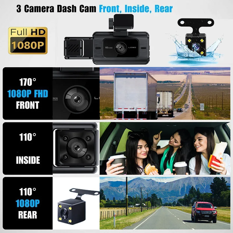 XZY Yeni 3 Lensli WiFi HD Araç - Dash Cam Night Vision Infrared incelemesi ve fiyatı