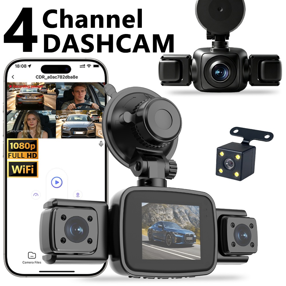 4 Kanallı Araç İçi Kamera, WiF - Dash Cam Night Vision Infrared incelemesi ve fiyatı