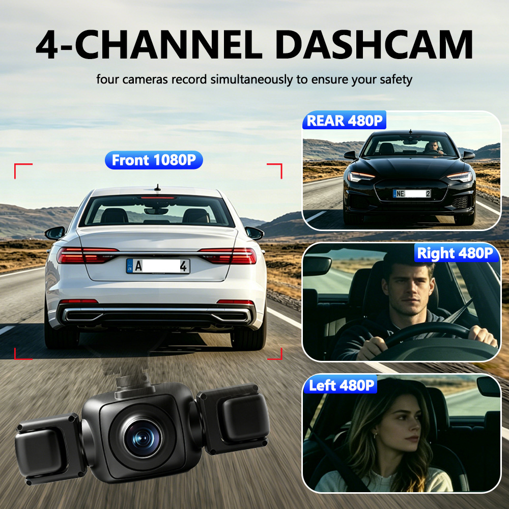 4 Kanallı Araç İçi Kamera, WiF - Dash Cam Night Vision Infrared incelemesi ve fiyatı