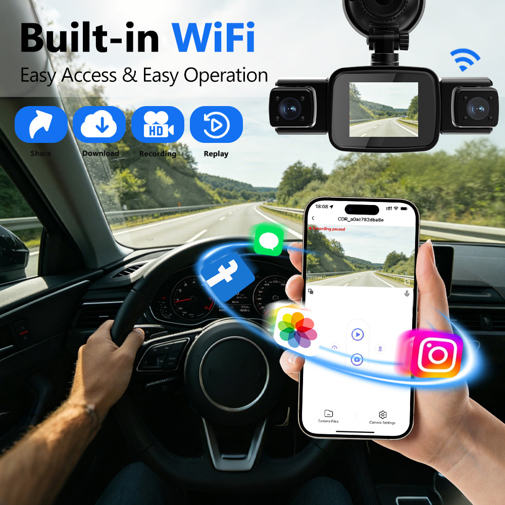 4 Kanallı Araç İçi Kamera, WiF - Dash Cam Night Vision Infrared incelemesi ve fiyatı