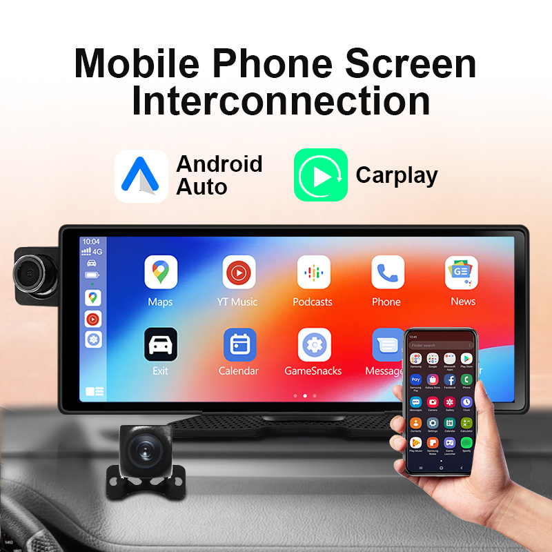 10.25 inç WIFI Android Carplay - Dual Dash Cam With Gps Wifi incelemesi ve fiyatı