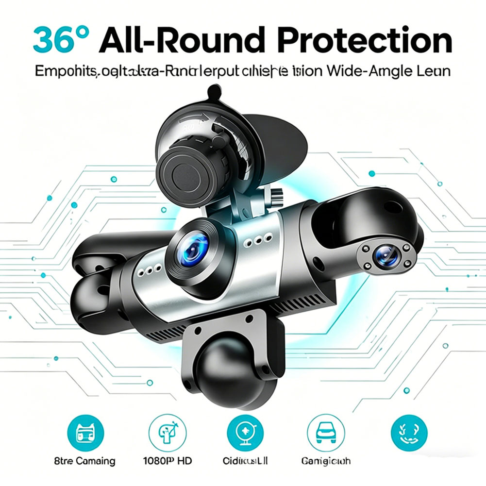 5 Kanallı 360 Derece Araç Kame - Dash Cam 360 Degree Panoramic incelemesi ve fiyatı