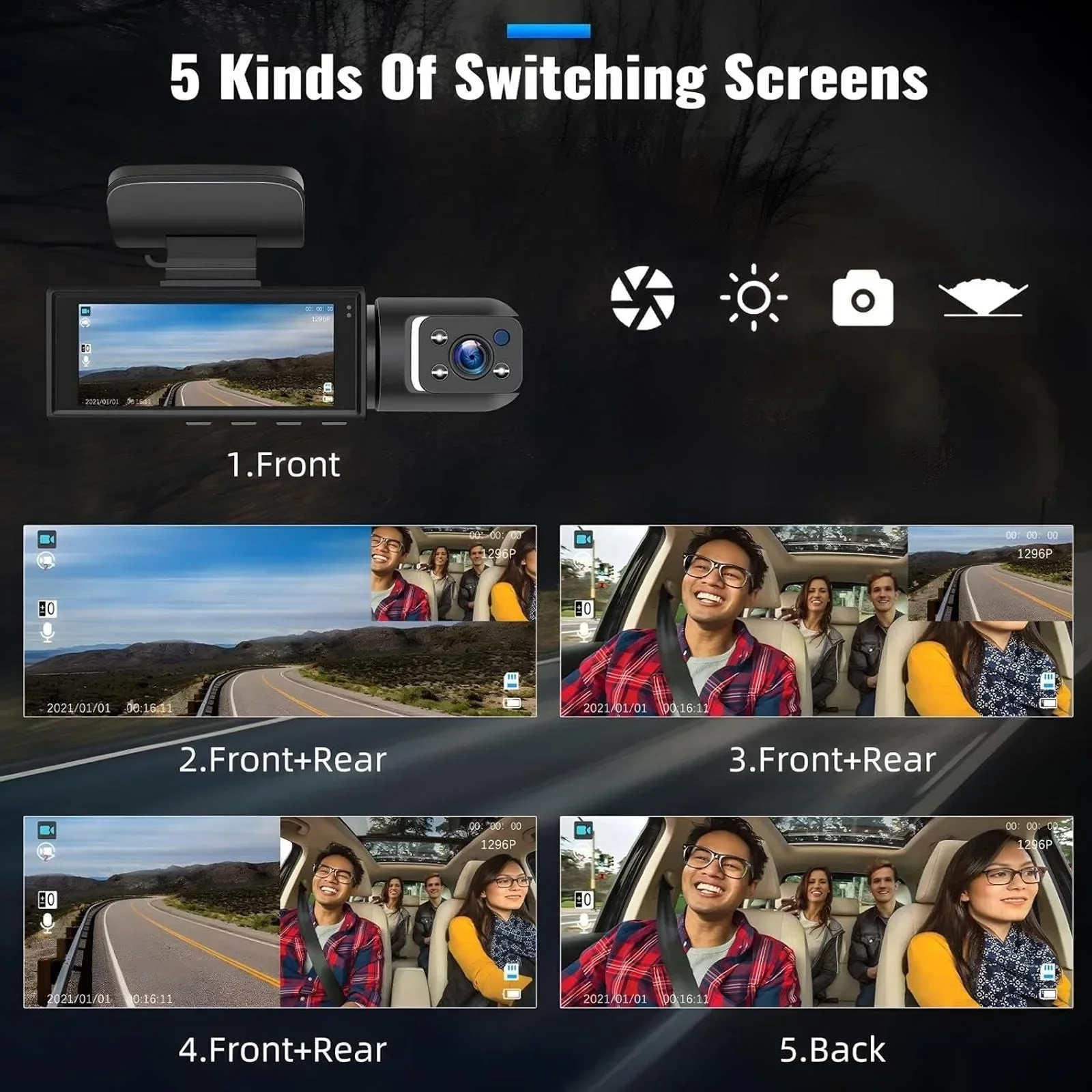 1080P HD Çift Kameralı Ön ve A - Dash Cam With Parking Monitor incelemesi ve fiyatı