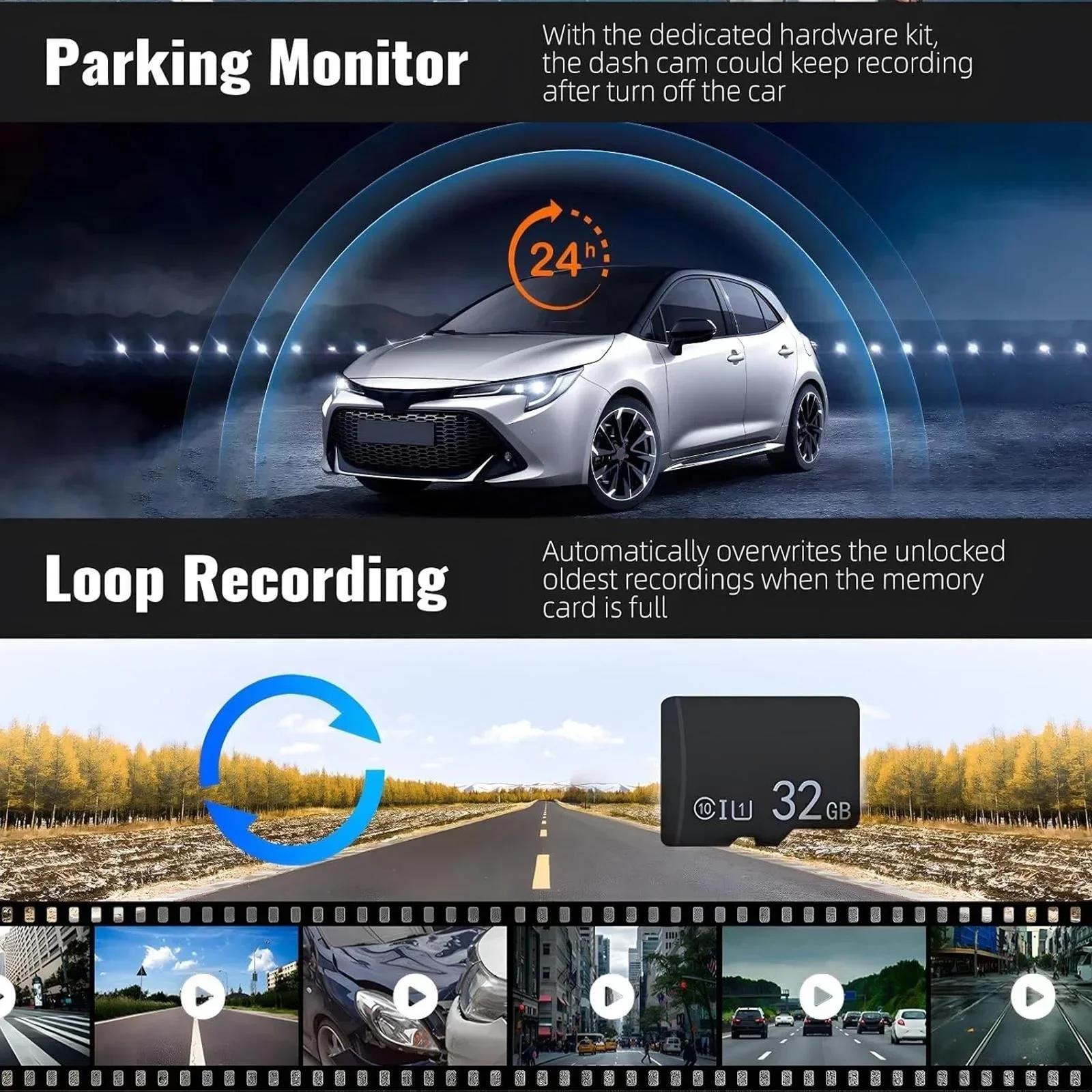 1080P HD Çift Kameralı Ön ve A - Dash Cam With Parking Monitor incelemesi ve fiyatı
