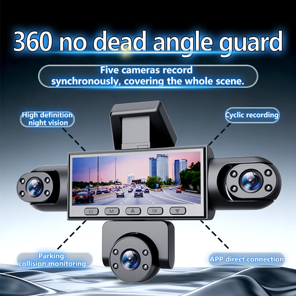 Yükseltilmiş 3/5 Kanallı 360 D - Dash Cam 360 Degree Panoramic incelemesi ve fiyatı