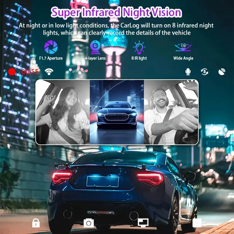 Arabalar için 1080P HD DashCam - Dash Cam 3 Channel 1080P incelemesi ve fiyatı