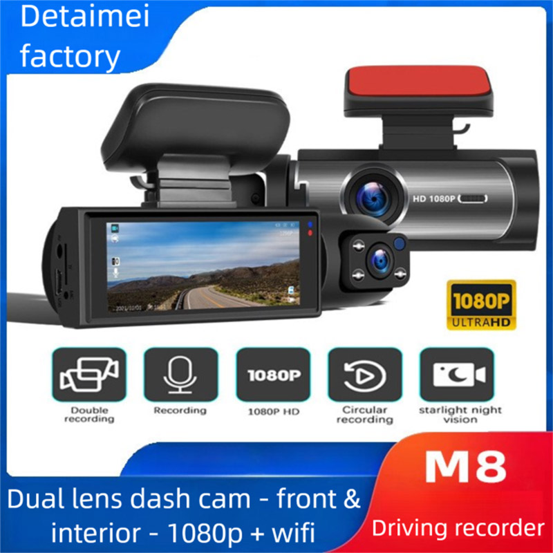 M8 Araç Kamerası, HD Çift Lens - Dash Cam Night Vision Infrared incelemesi ve fiyatı