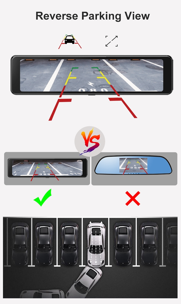 4K Wifi Aynalı Araç Kamerası G - Dash Cam Mirror Backup Camera incelemesi ve fiyatı