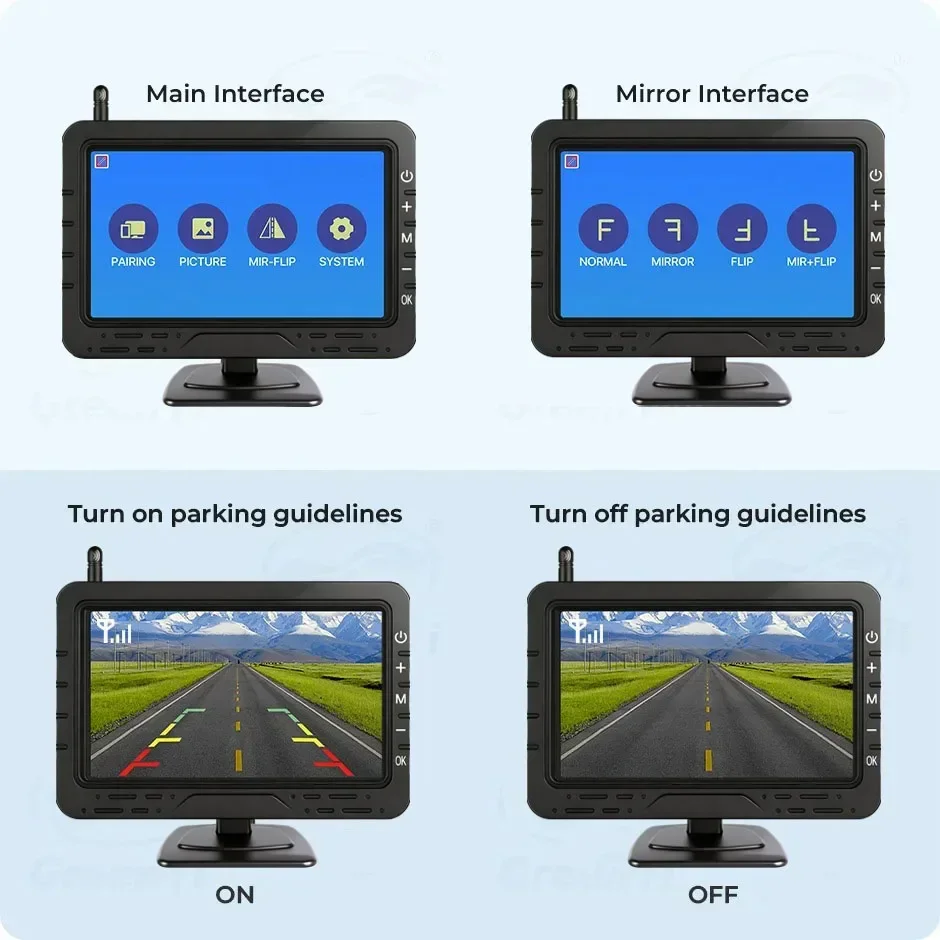 HD Kablosuz 4,3 İnç Park Monit - Dash Cam With Parking Monitor incelemesi ve fiyatı