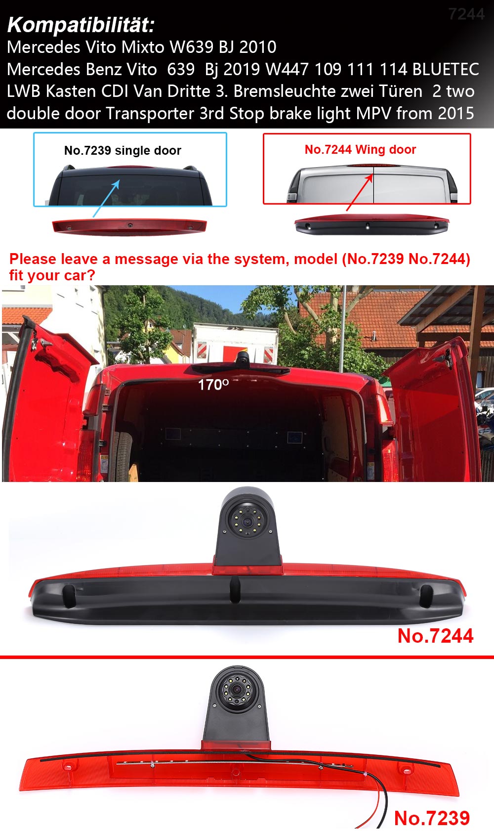 Mercedes Benz Vito Mixto W639, - Dash Cam Mirror Backup Camera incelemesi ve fiyatı