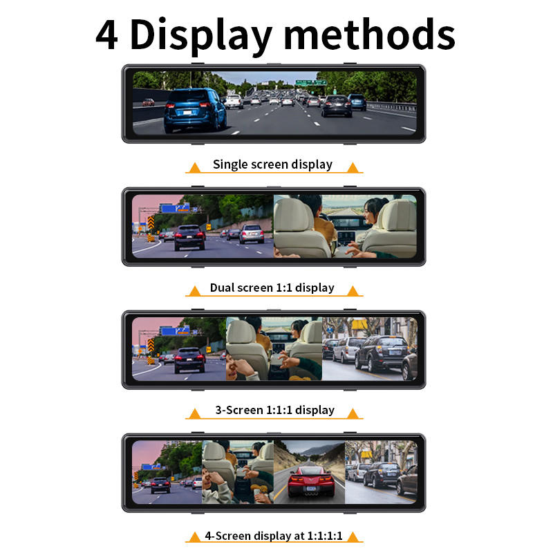 12 İnç Araç DVR Kamera 4 Kanal - Dash Cam Rear View Mirror 12 Inch incelemesi ve fiyatı