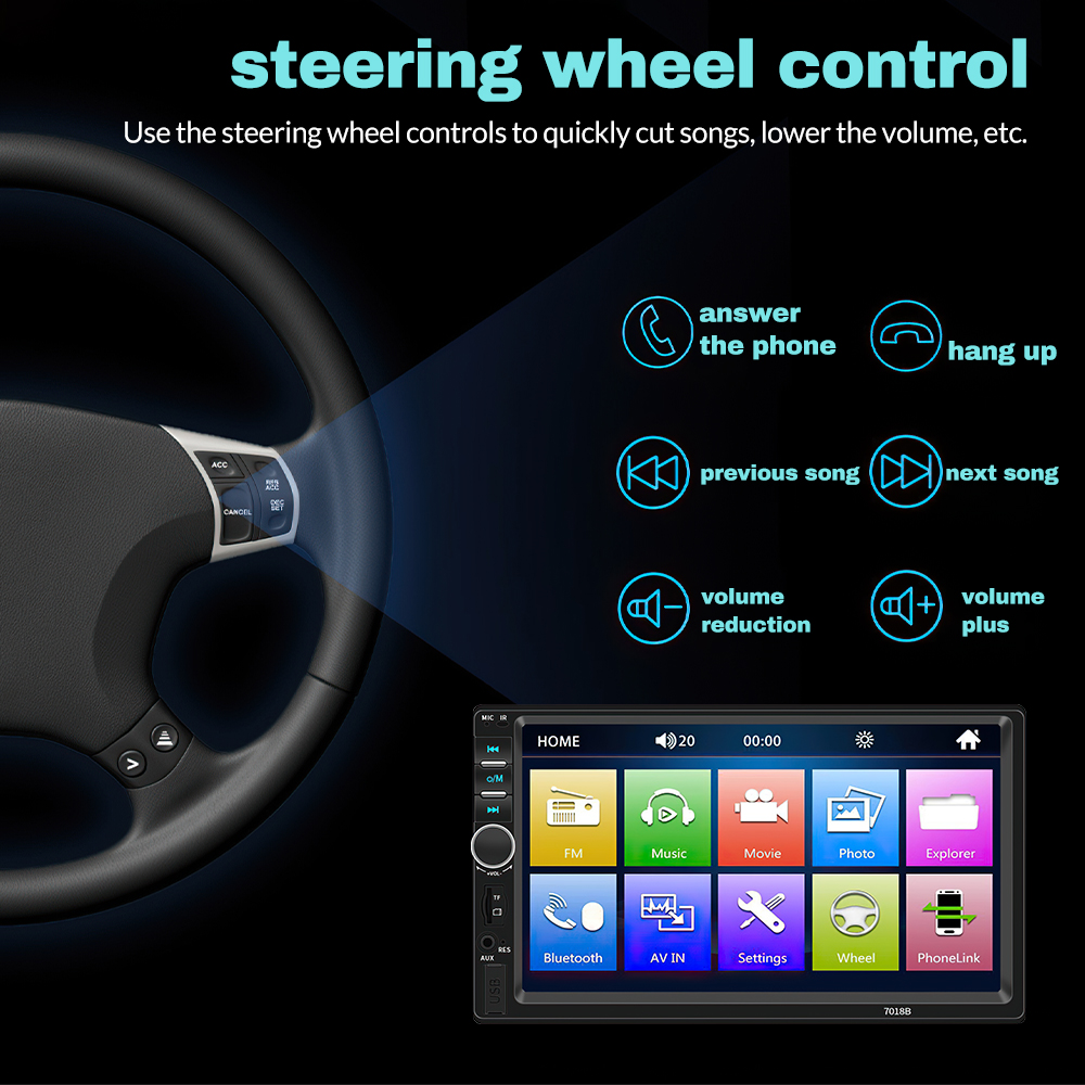7 İnç Çift Din Kablosuz Apple  - Dash Cam Mirror Backup Camera incelemesi ve fiyatı