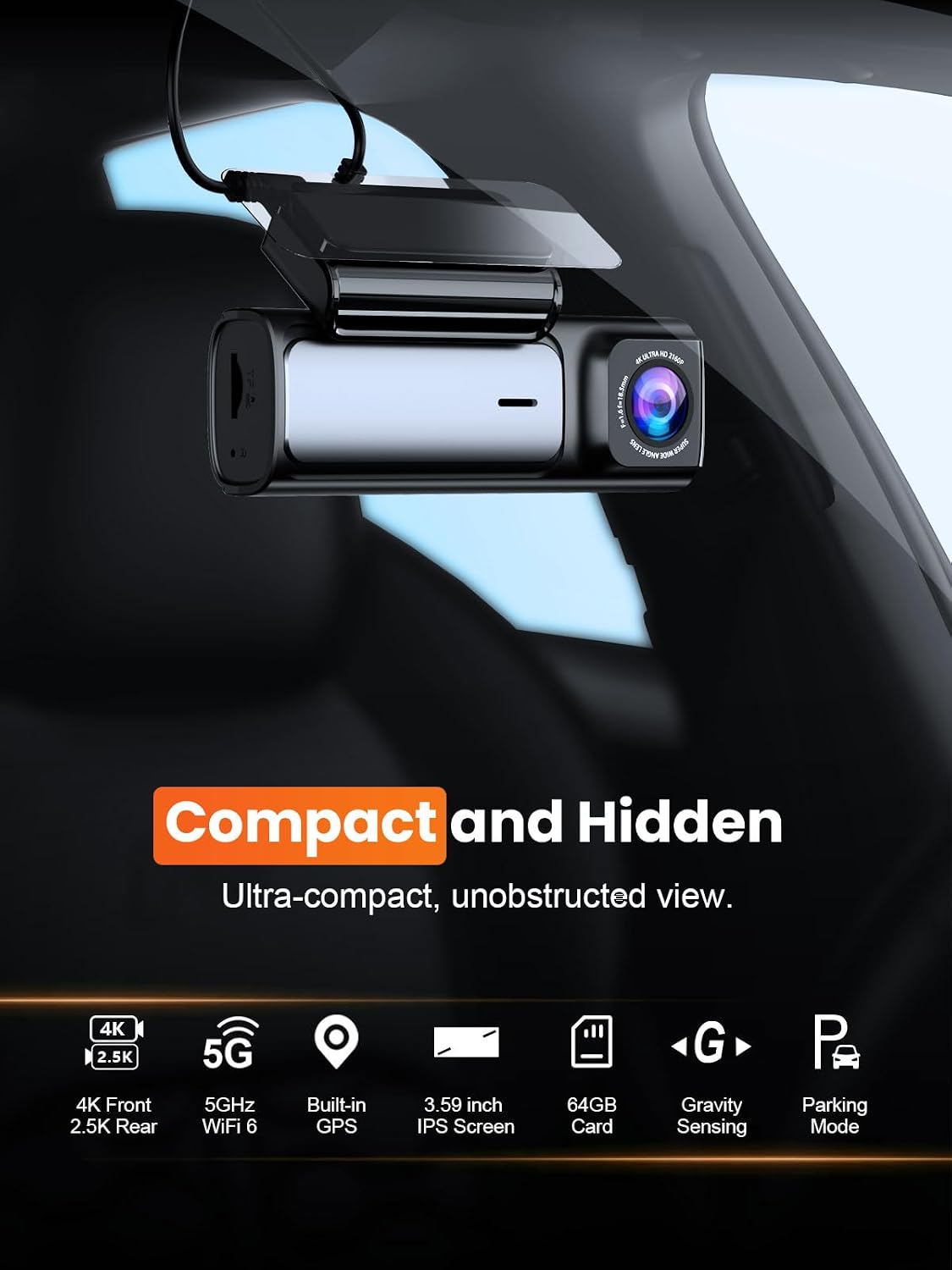 Ön Arka Araç Kamerası 4K 25K D - Dash Cam Front And Rear 4K incelemesi ve fiyatı