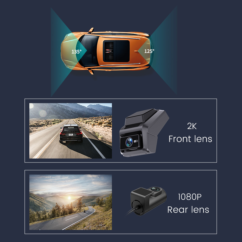 2K 4G 3 inç araç kamerası çift - Dash Cam 2K Dual Lens incelemesi ve fiyatı