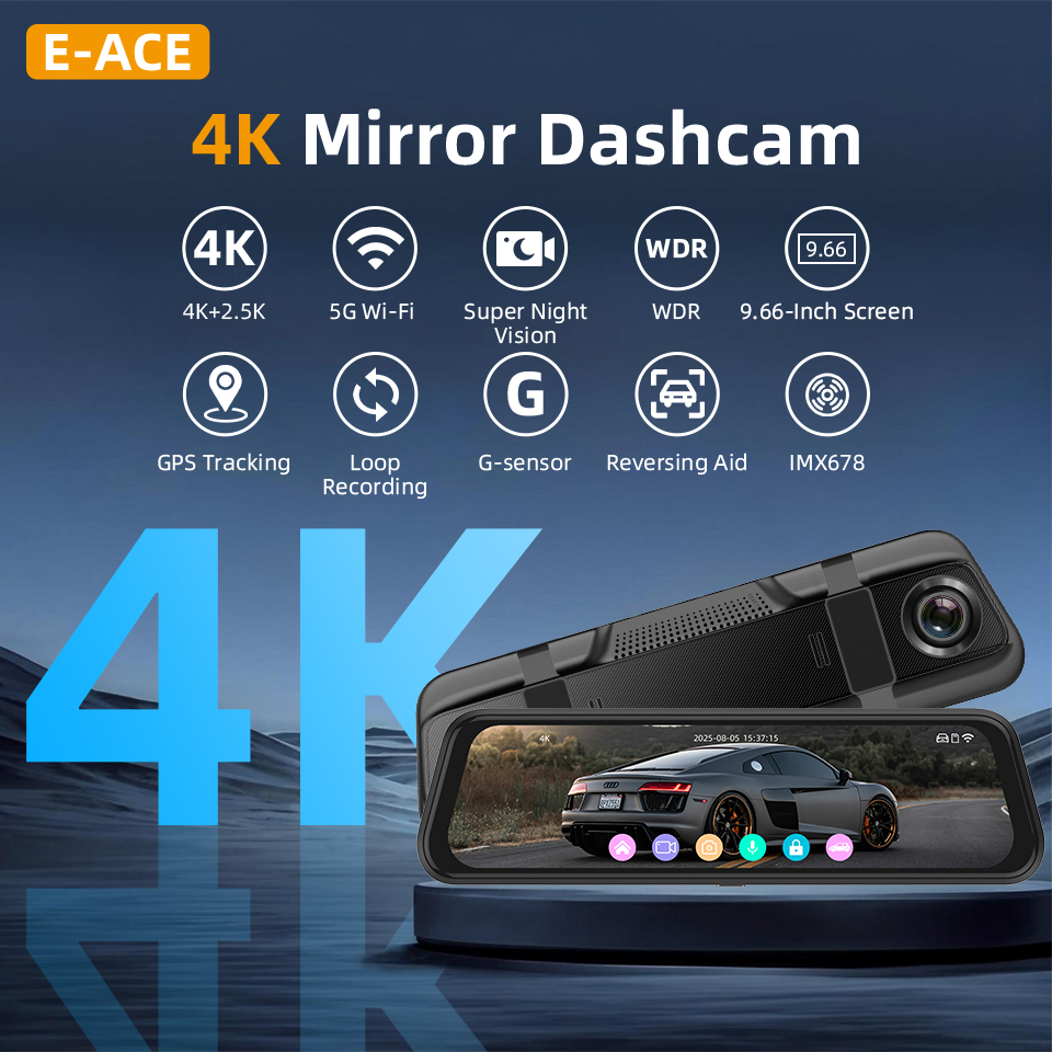 E-ACE 4K Araç İçi Kamera, 9,66 - Dash Cam 4K Sony Starvis incelemesi ve fiyatı