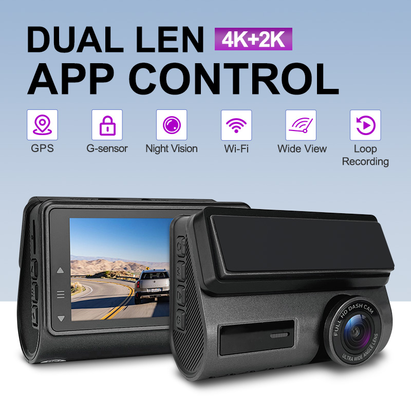 4K 2K Çift Lensli UHD WiFi Ara - Dash Cam 2K Dual Lens incelemesi ve fiyatı
