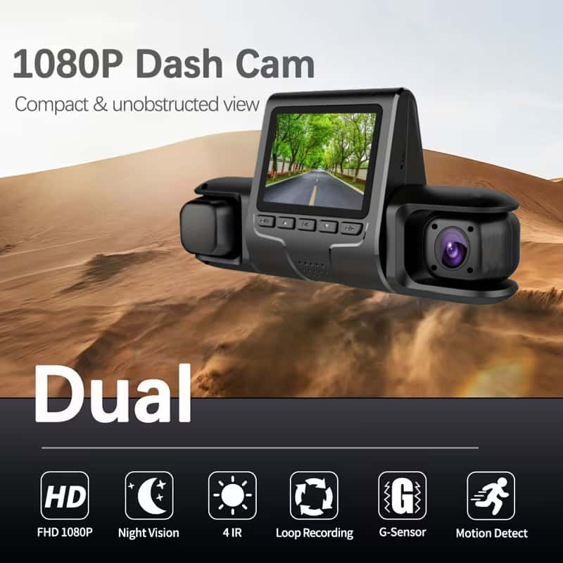 Çift Kanallı Dahili Araç Kamer - Dash Cam Night Vision Infrared incelemesi ve fiyatı