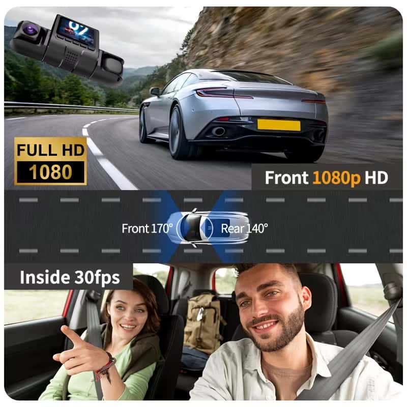 Çift Kanallı Dahili Araç Kamer - Dash Cam Night Vision Infrared incelemesi ve fiyatı