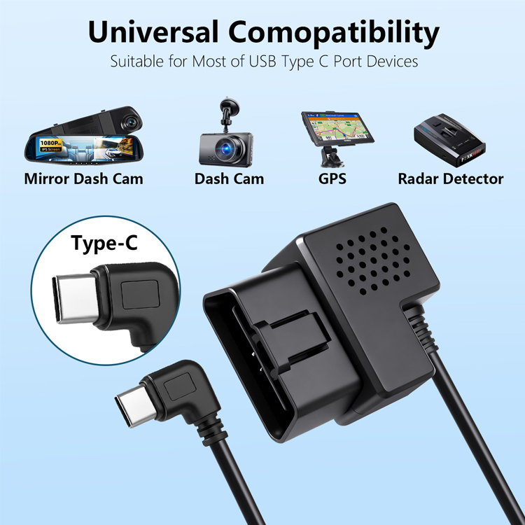 Tip C Girişli Araç Kamerası iç - Dash Cam Hardwire Kit incelemesi ve fiyatı