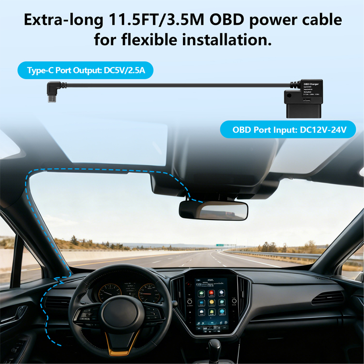 Tip C Girişli Araç Kamerası iç - Dash Cam Hardwire Kit incelemesi ve fiyatı