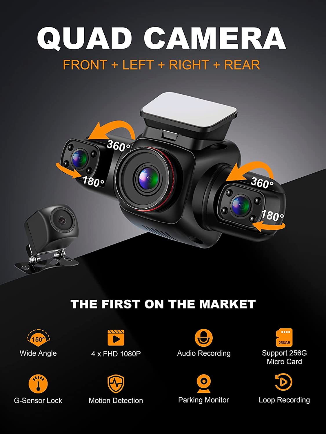 4 Kanallı Araç Kamerası 360 °  - Dash Cam Night Vision Infrared incelemesi ve fiyatı