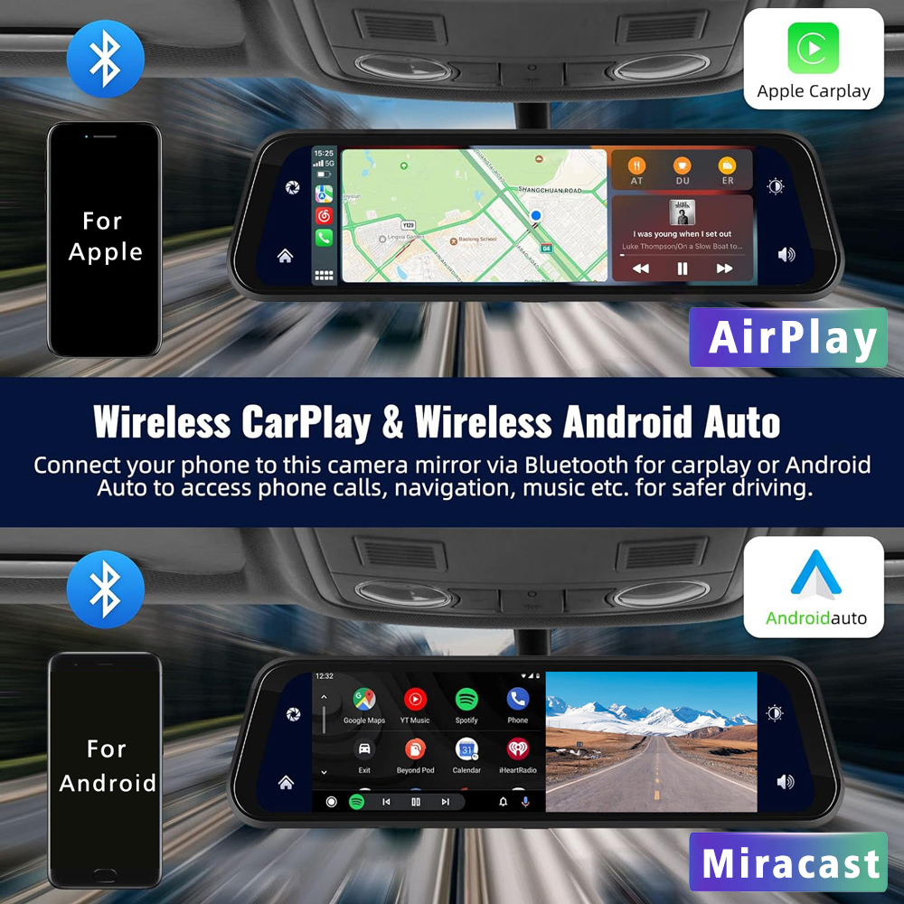 10 İnç 4K 3840*2160P Araç Kame - Dual Dash Cam With Gps Wifi incelemesi ve fiyatı