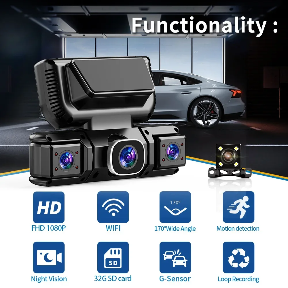 360 Derece 4 Kameralı Ön Sol S - Dash Cam 360 Degree Panoramic incelemesi ve fiyatı