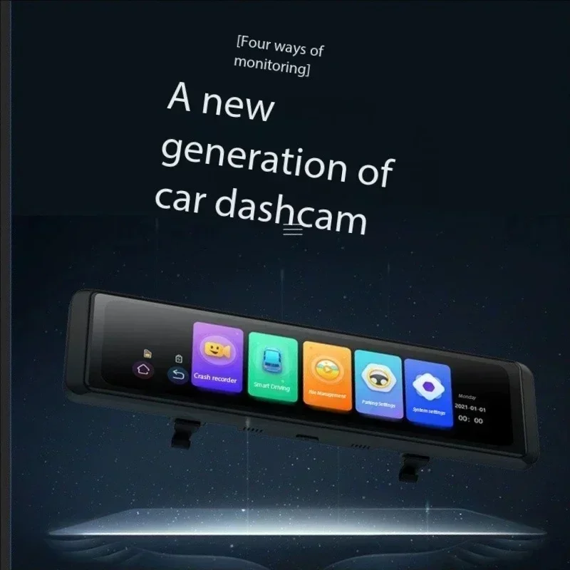 4. 360 Derece Kör Nokta Uyarı  - Dash Cam Rear View Mirror 12 Inch incelemesi ve fiyatı