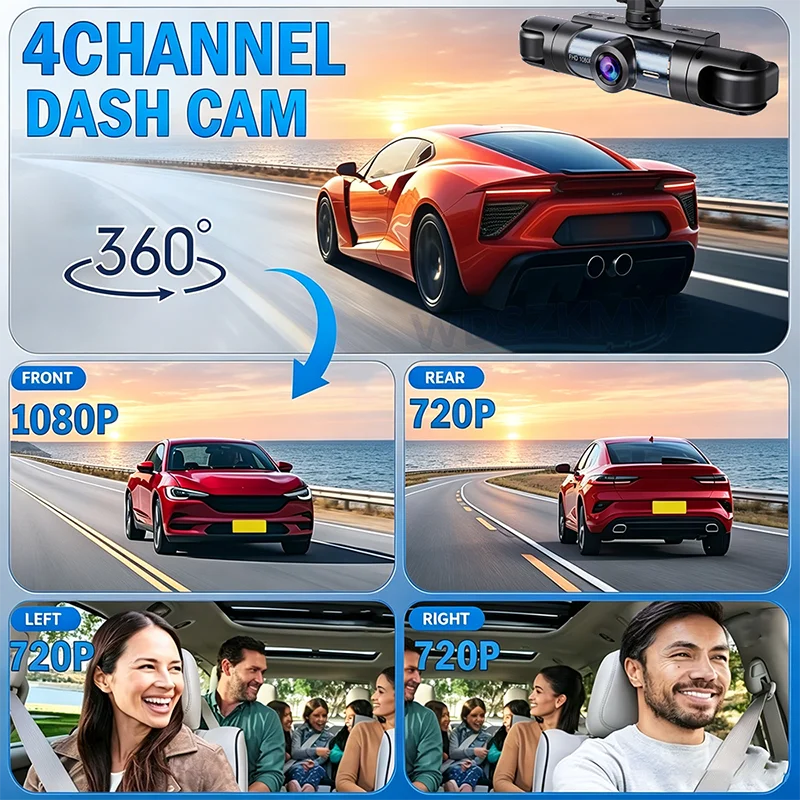 HD 1080P 3/4 Kanal Araç İçi Ka - Dash Cam 3 Channel 1080P incelemesi ve fiyatı