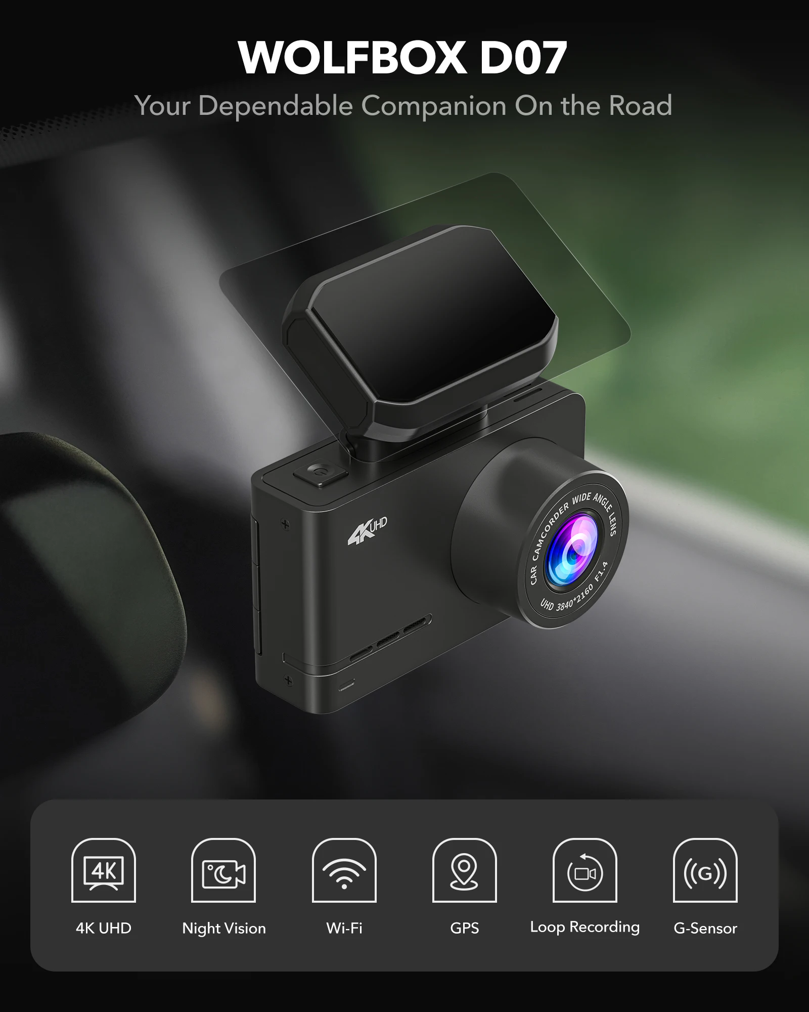 Wolfbox Dealer D07 Çift Kamera - Dual Dash Cam With Gps Wifi incelemesi ve fiyatı