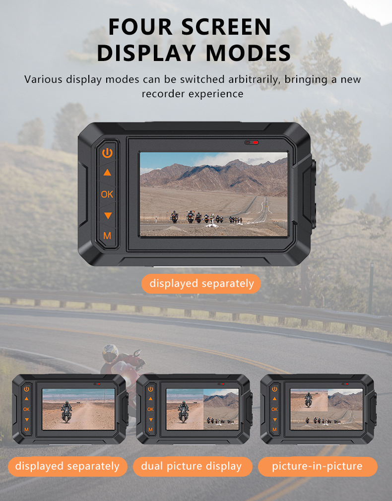 2K 3'' IPS Çift Lensli Motosik - Dash Cam 2K Dual Lens incelemesi ve fiyatı