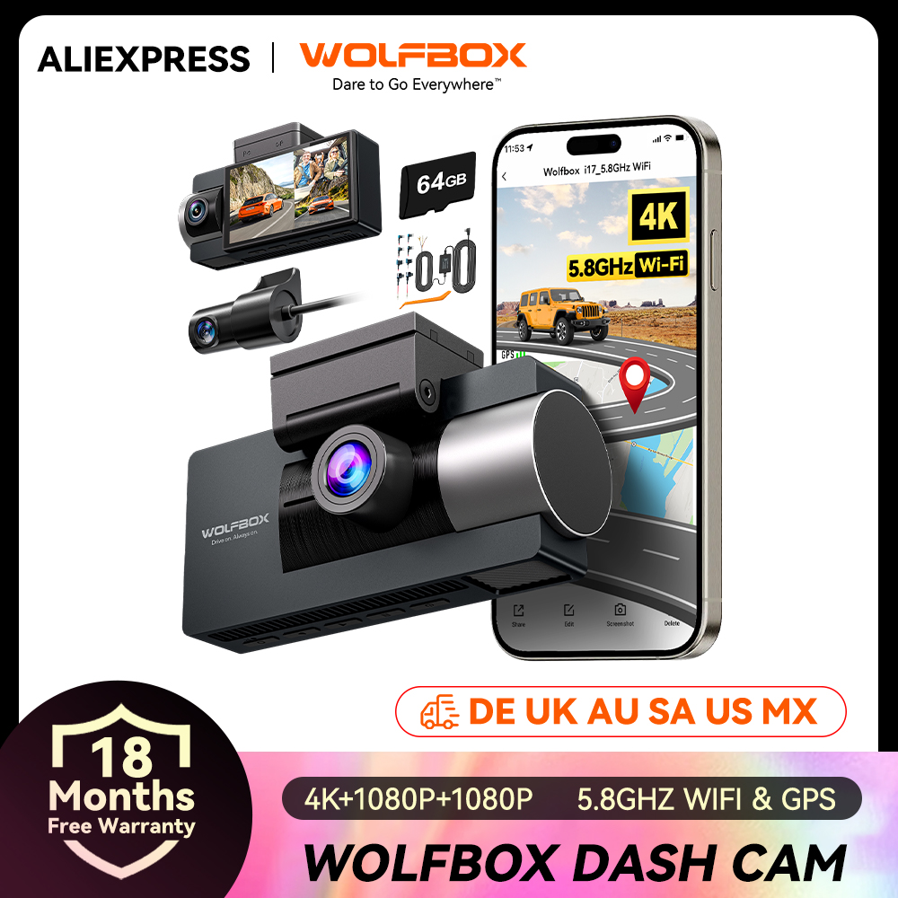 WOLFBOX I07 Araç Kamerası 3 Ka - Dash Cam 3 Channel 1080P incelemesi ve fiyatı